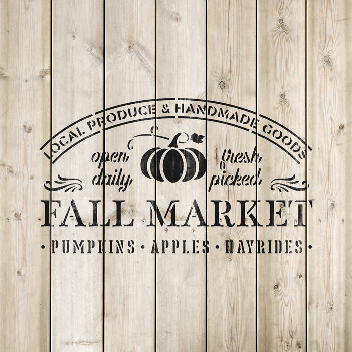 Fall Market Copper Sign Fall Market Sign Stencils - Stencil Revolution