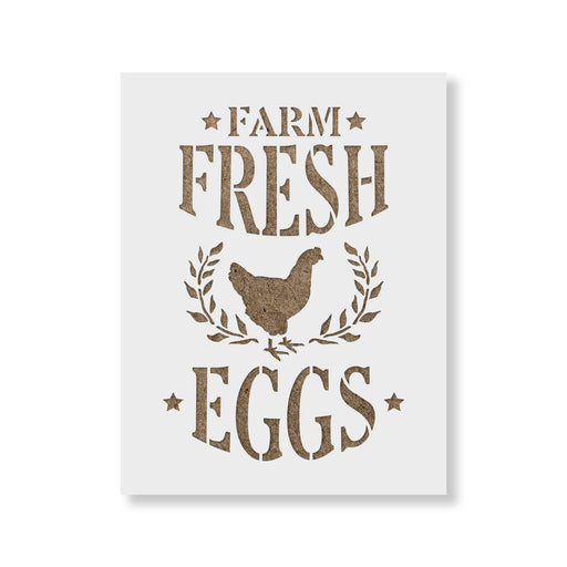 Farm Fresh Eggs Stencil