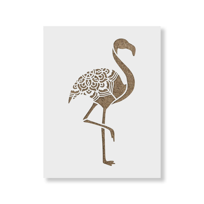 Flamingo Stencil on Durable Mylar - Laser Cut Stencils Made in USA flamingo-stencil-on-durable-mylar-laser-cut-stencils-made-in-usa