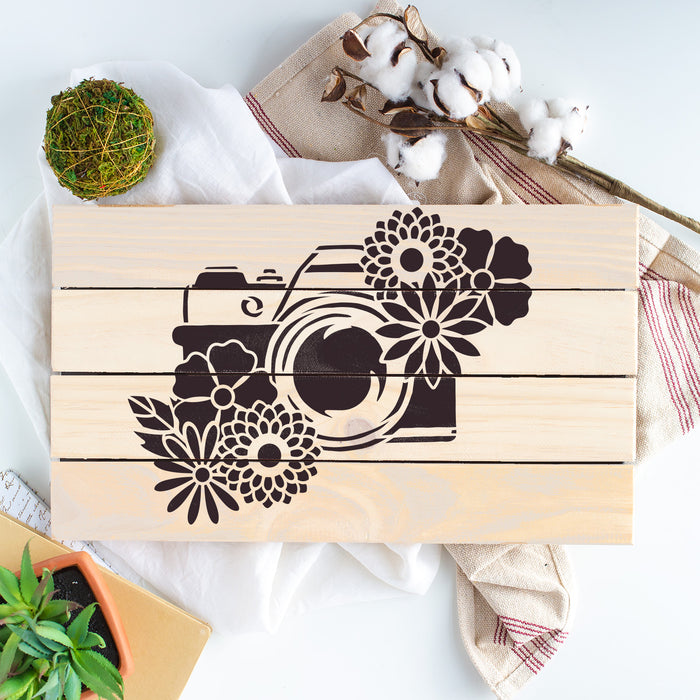 Floral Camera Stencil