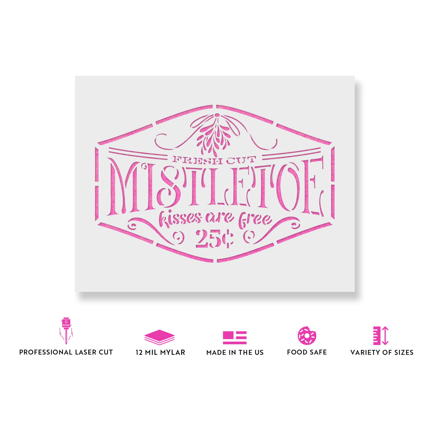 Fresh Cut Mistletoe Stencils - Stencil Revolution