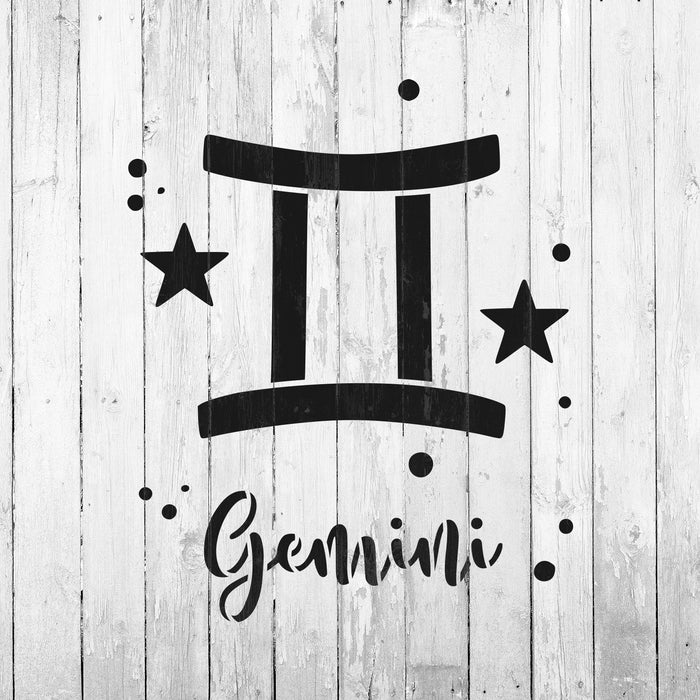 Gemini Zodiac Symbol Stencil