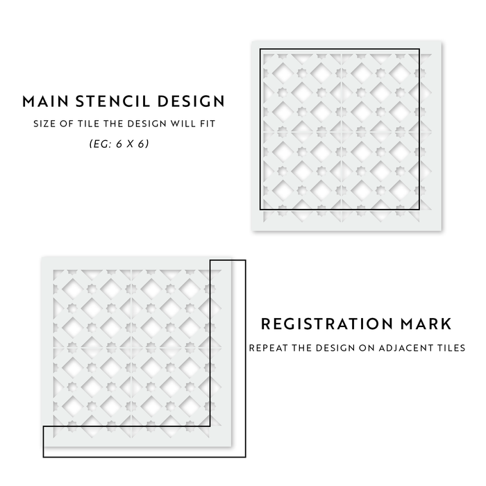 Glabra Tile Stencil