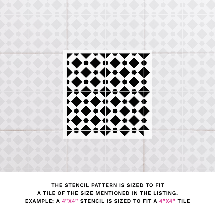 Glabra Tile Stencil