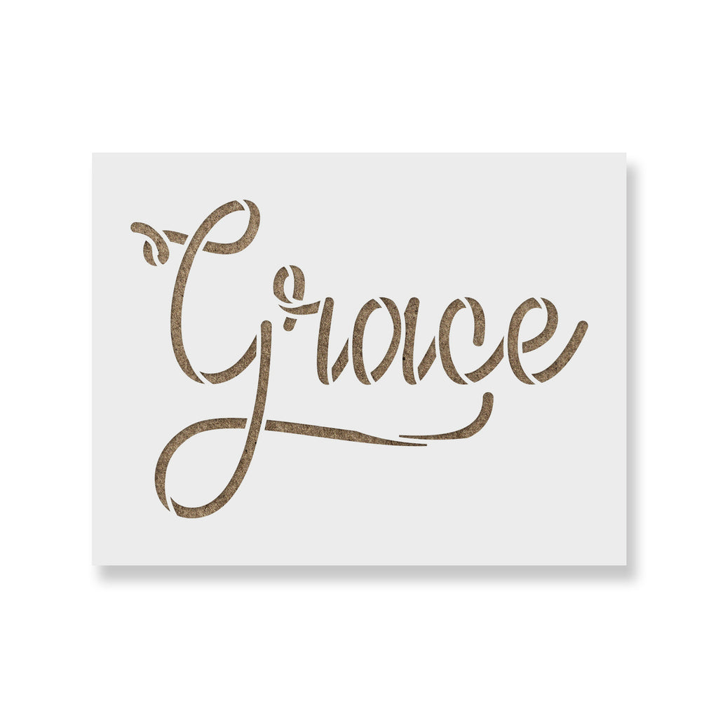 Fancy Script Grace Grace Script Stencils - Stencil Revolution