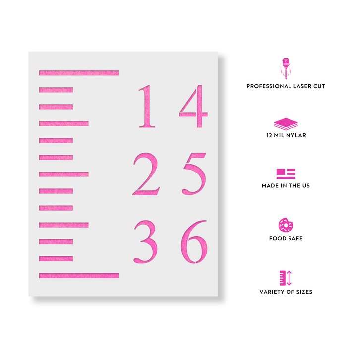 Growth Chart Stencil for DIY Ruler Projects Perfect for Boys & Girls