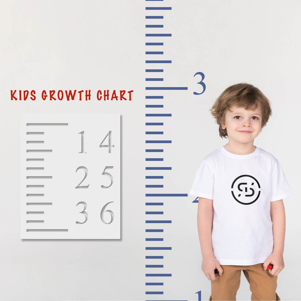 Ruler Growth Chart Stencil Inch And Centimeter Ruler Svg. Growth Chart