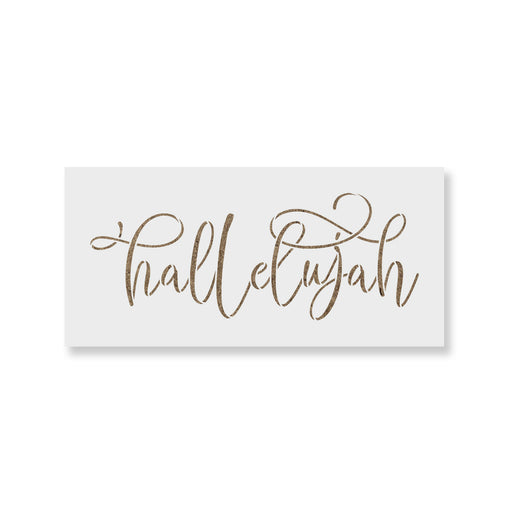Hallelujah Script Stencil