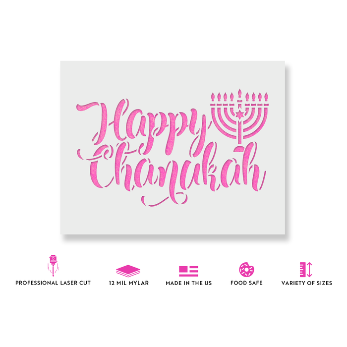 Happy Chanukah Stencil