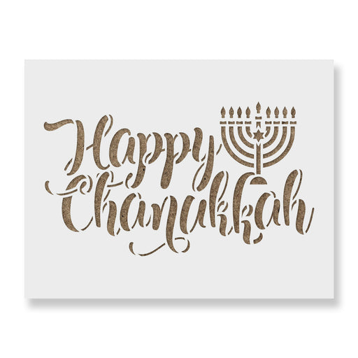 Happy Chanukkah Stencil