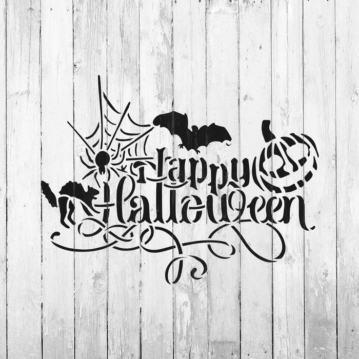 Happy Halloween Pumpkin Stencil, Reusable stencil template happy-halloween-pumpkin-stencil-reusable-stencil-template