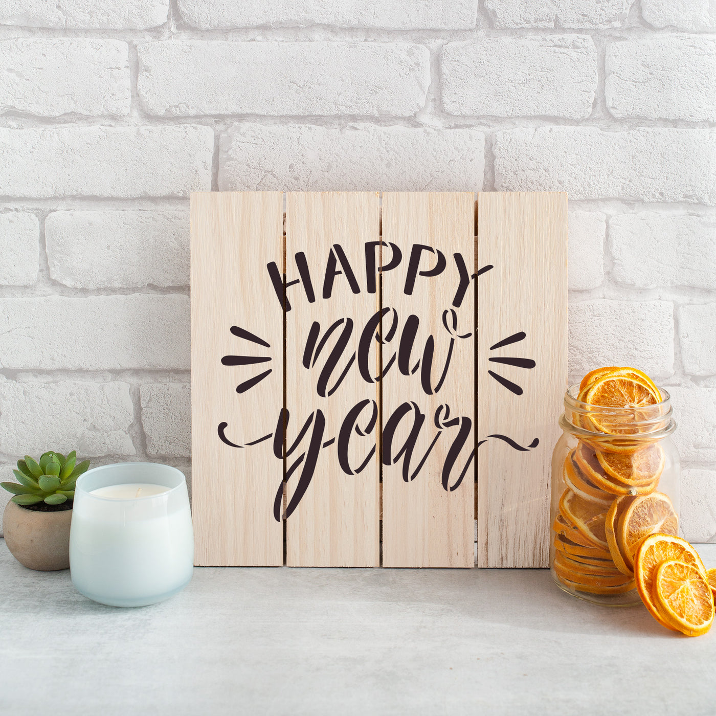 Happy New Year Simple Stencils Stencil Revolution