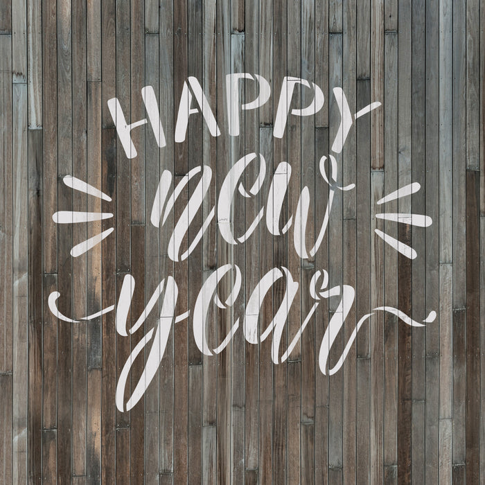 Happy New Year Simple Stencil