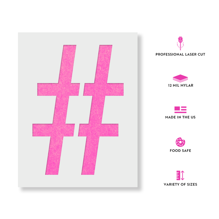 Hashtag Stencil