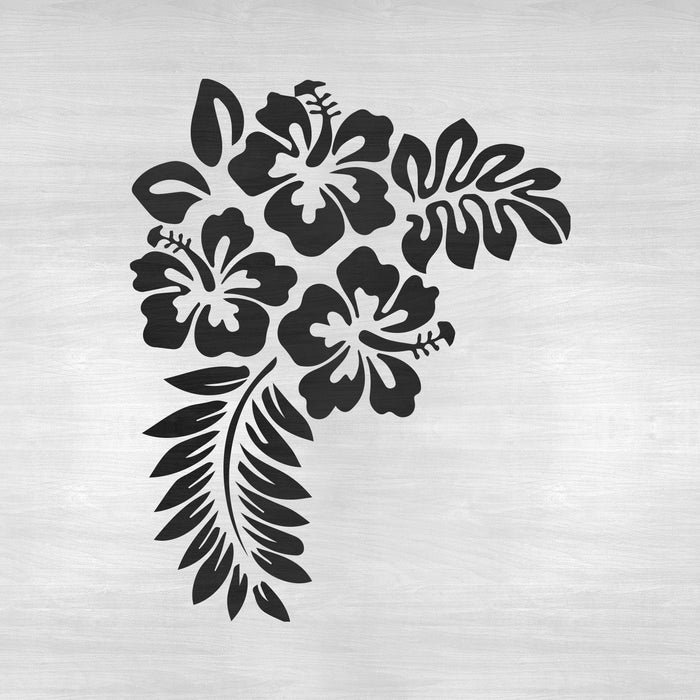 Printable Hibiscus Stencil Hibiscus Flower Stencil For Crafts & Walls