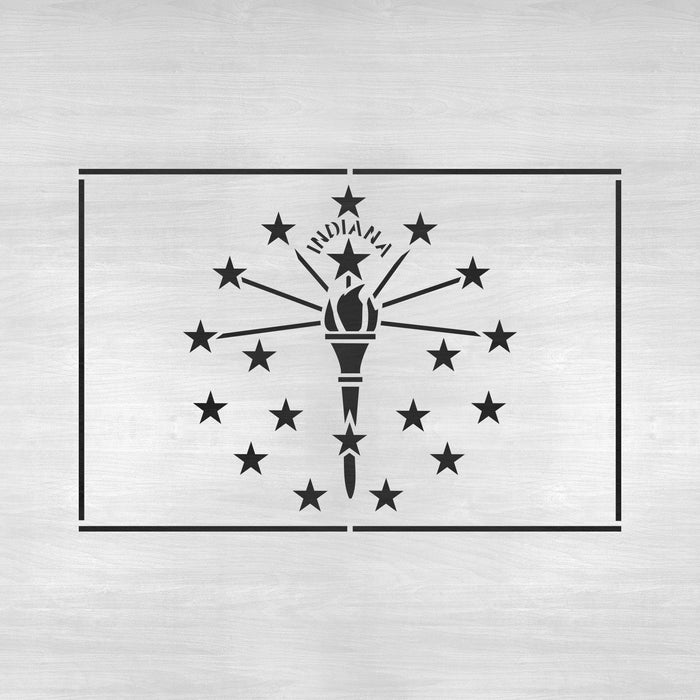 Indiana State Flag Stencil