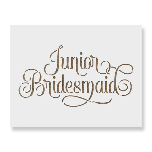 Junior Bridesmaid Wedding Label Stencil