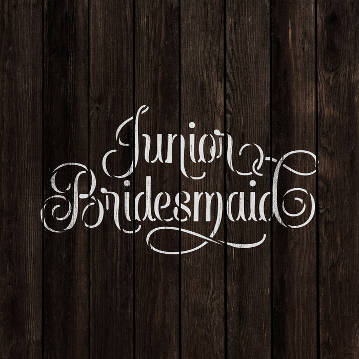 Junior Bridesmaid Wedding Label Stencil