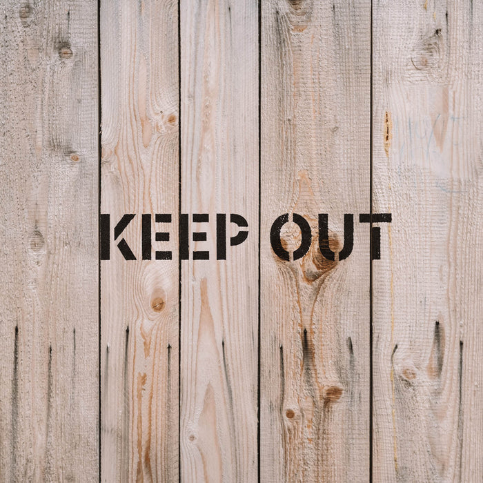 Keep Out Sign Stencils - Stencil Revolution