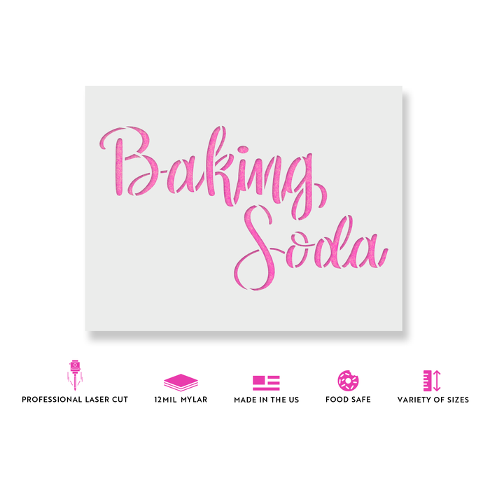 Kitchen Label Baking Soda Stencil