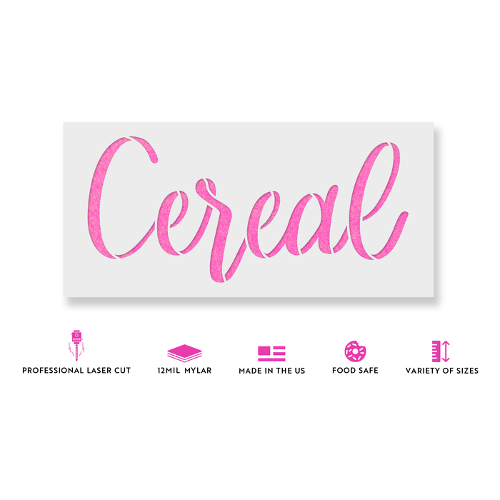 Kitchen Label Cereal Stencil