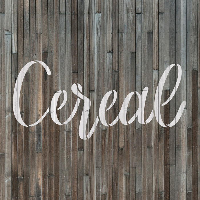 Kitchen Label Cereal Stencil