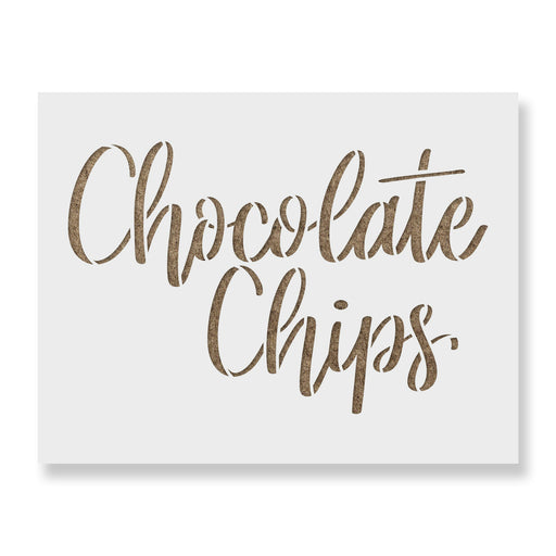Kitchen Label Chocolate Chips Stencil