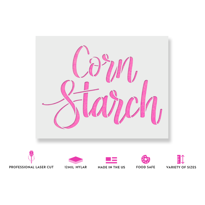 Kitchen Label Corn Starch Stencil