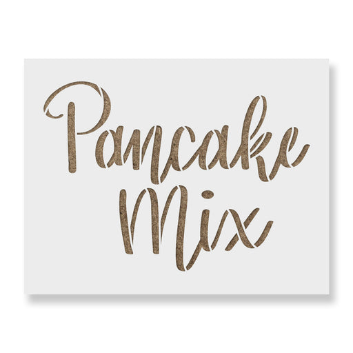 Kitchen Label Pancake Mix Stencil