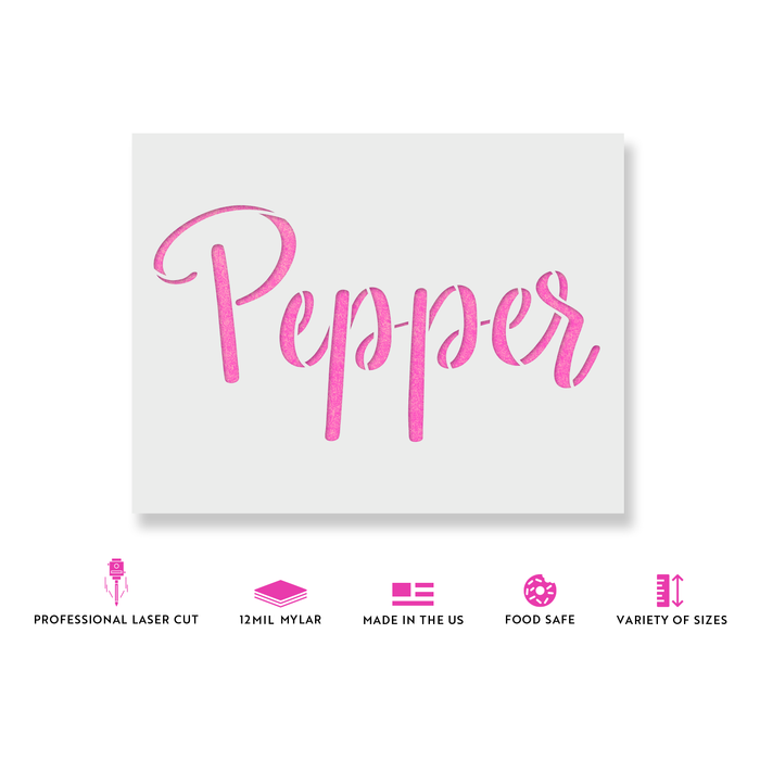 Kitchen Label Pepper Stencil