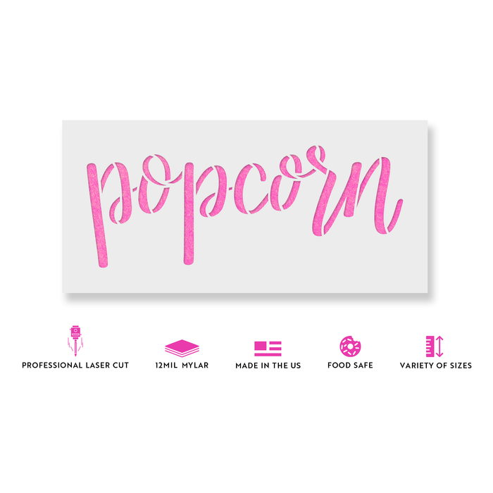 Kitchen Label Popcorn Stencil