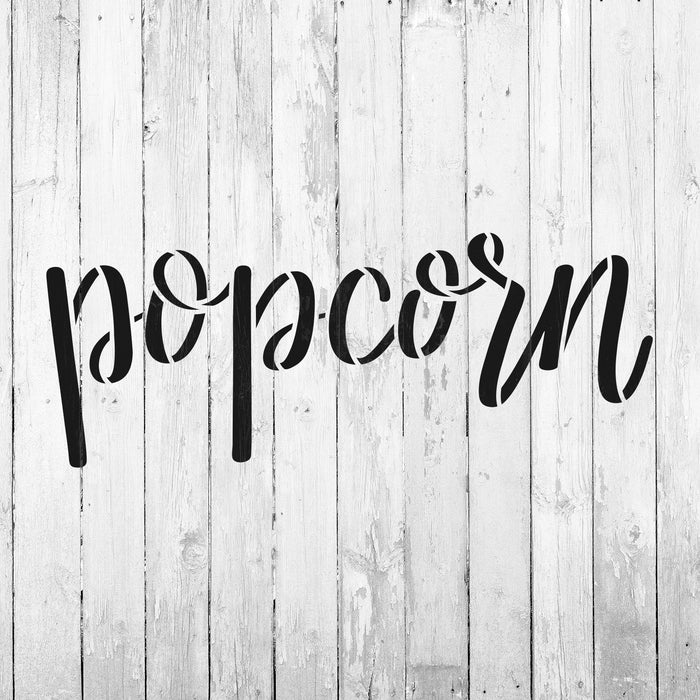 Kitchen Label Popcorn Stencil