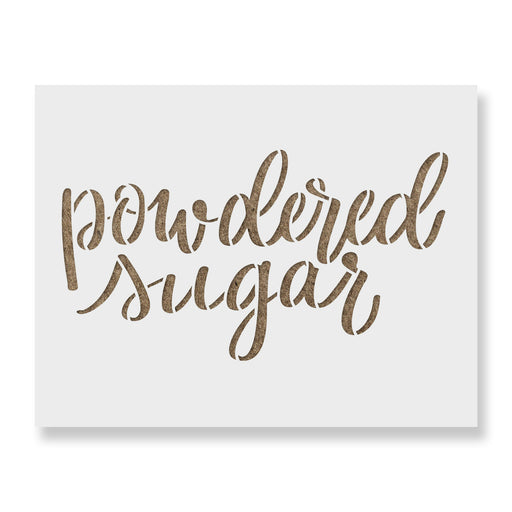 Kitchen Label Powdered Sugar Stencil