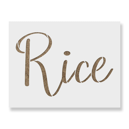 Kitchen Label Rice Stencil