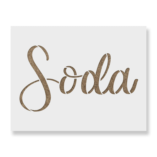 Kitchen Label Soda Stencil