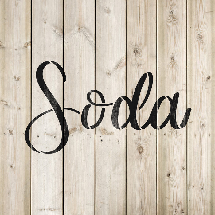 Kitchen Label Soda Stencil
