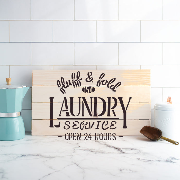 Laundry Service Stencil