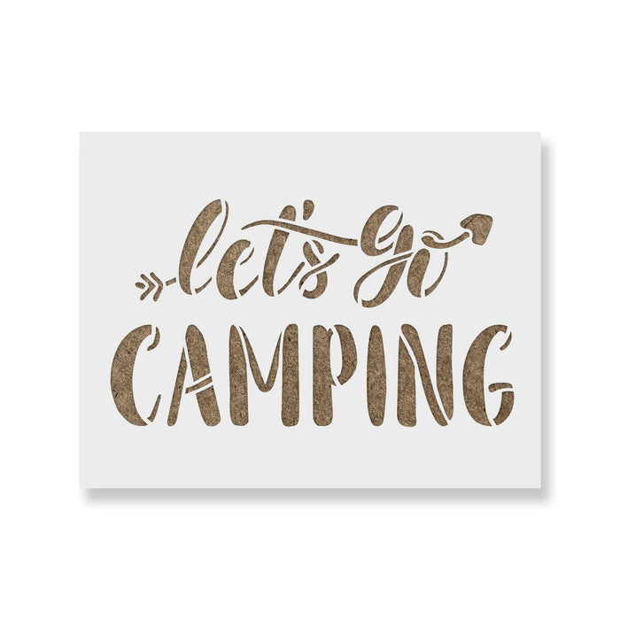 Lets Go Camping Stencil