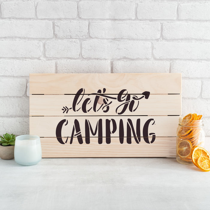 Lets Go Camping Stencil