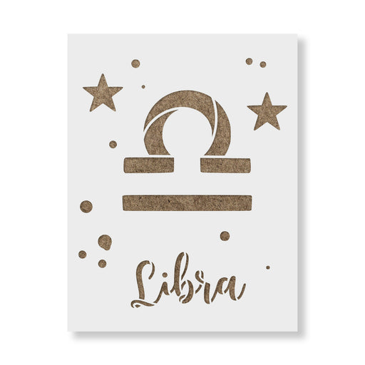 Libra Zodiac Symbol Stencil