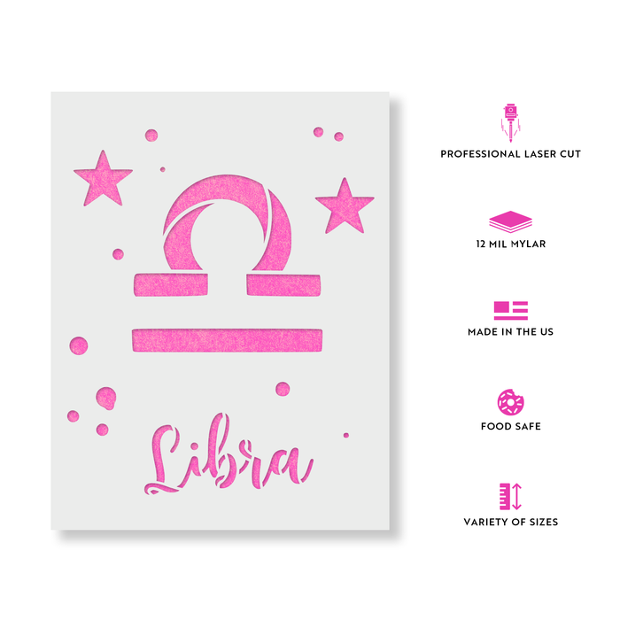 Libra Zodiac Symbol Stencil