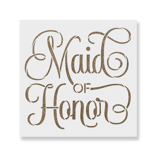 Maid Of Honor Wedding Label Stencil