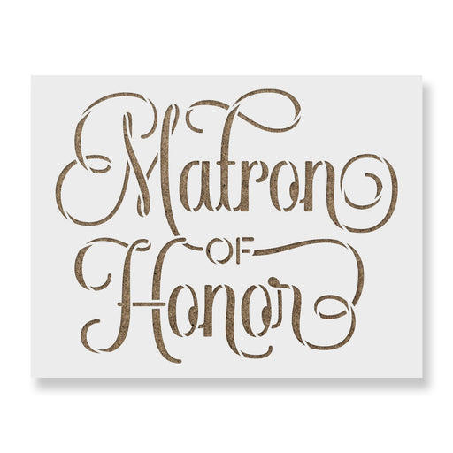 Matron Of Honor Wedding Label Stencil