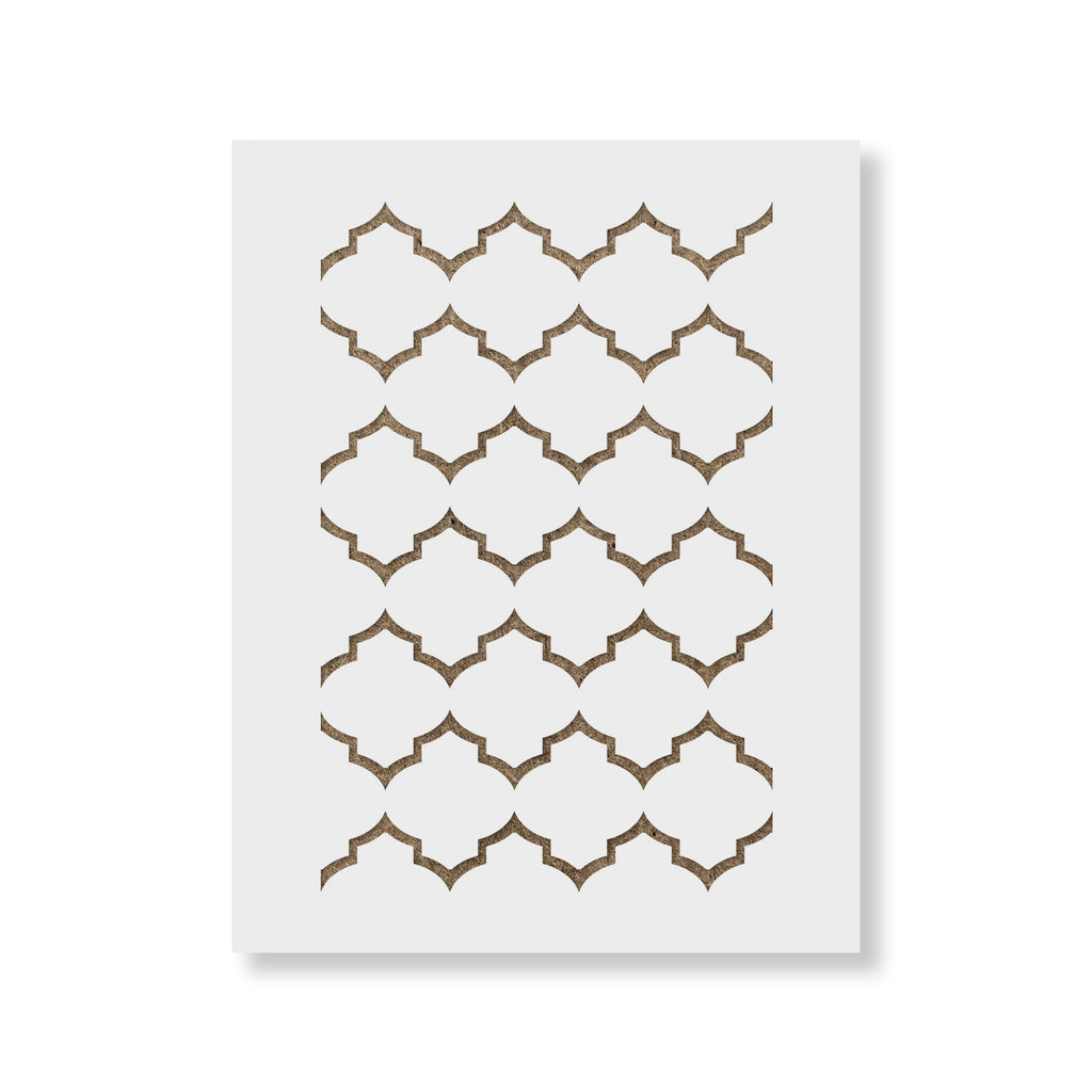 Moroccan Stencil PEARL Large Wall Painting Stencil Moroccan Pattern