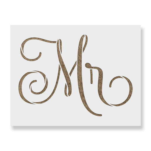 Mr Wedding Label Stencil