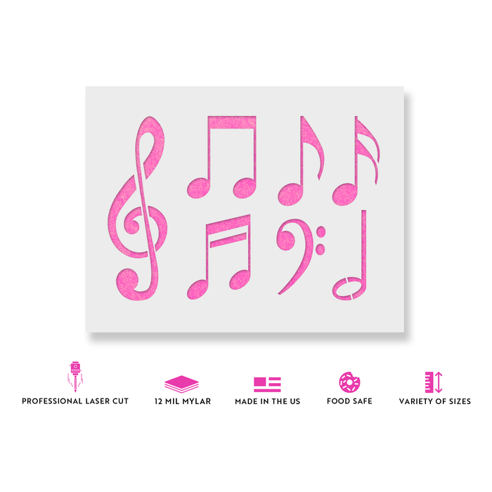 Music Notes Stencil for Crafting - Durable Stencils of Various Music Notes music-notes-stencil-for-crafting-durable-stencils-of-various-music-notes