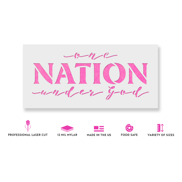 One Nation Under God Stencil