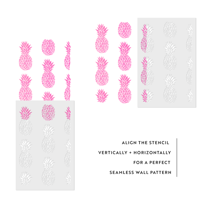 Pineapple Pattern Wall Stencil