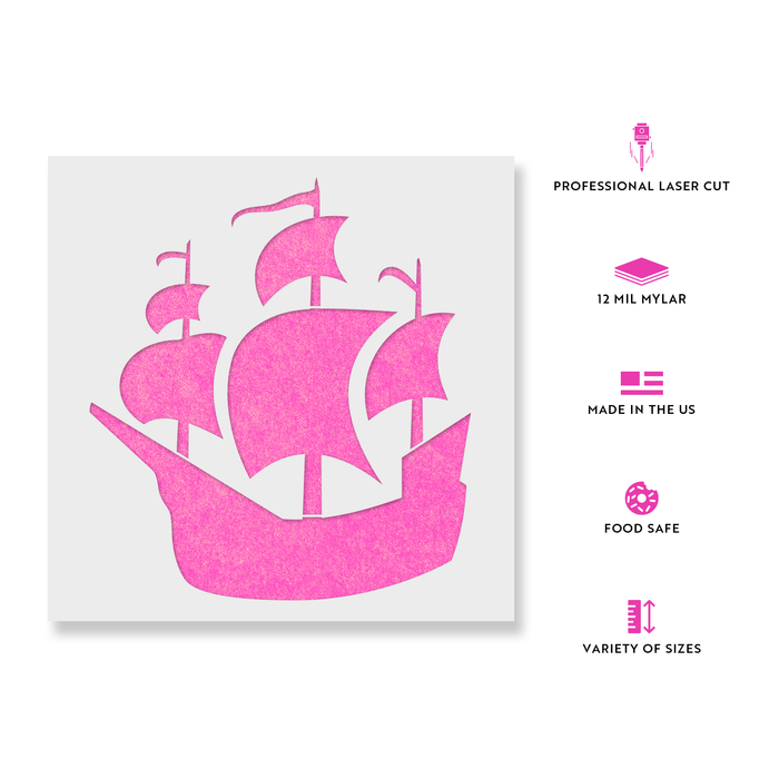 Pirate Ship Stencil