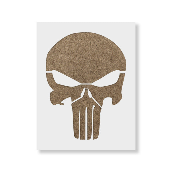 Punisher Stencil Design on Durable Mylar - Reusable Skull Stencil punisher-stencil-design-on-durable-mylar-reusable-skull-stencil